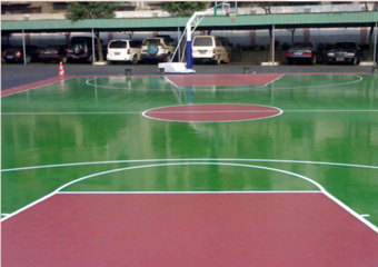 Sewage treatment  Factory Guangzhou City    Silicon PU basketball court Project